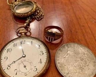 2  - 14kt gold pocket watches from the early 1900's - both work!