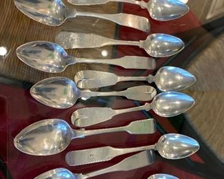 Vintage COIN Silver spoons