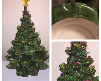 Second Large Atlantic Mold Ceramic Christmas Tree/Bird Decorations