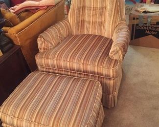 Coordinating Chair and Ottoman