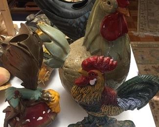 Rooster Doorstop and Decor 