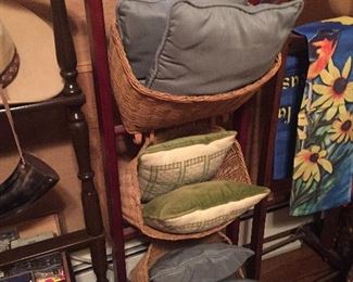 Basket Storage/Pillows