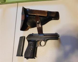 WW2 CZ Model 27  32 Caliber Pistol with Holster and Extra Clip(Needs Hammer Spring Repair/Concealed and Carry or Permit Required for Purchase) 
