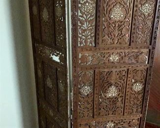 Wooded deco room divider (has tiny damage on upper right side) $120.00