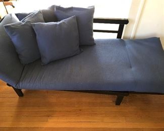 Futon w cushions and pillows
