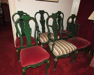 Set of 6 'Karges' Queen Anne chairs