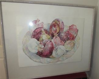 Huge original watercolor by Sally Fleming