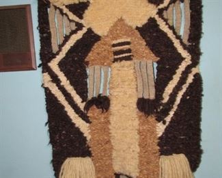 Vintage sheep skin  wall hanger