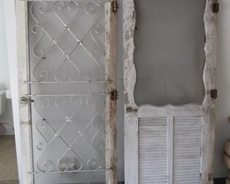 Vintage wood screen doors