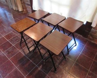 6 formica topped drink tables