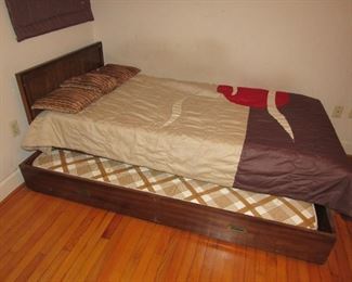 Mid Century twin trundle bed