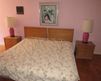 Upstairs wicker style BR set