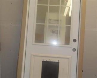 Exterior right hand door with pet door