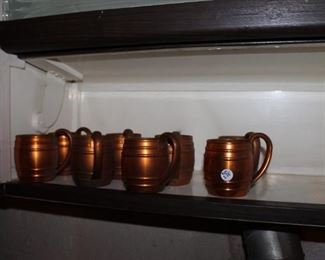 Copper Moscow mule mugs