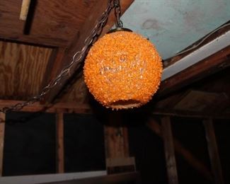 Vintage acrylic swag lamp in orange