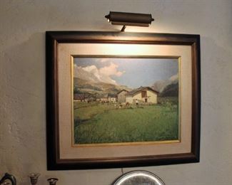 Vintage painting by Ottorino Campagnari (1910-1987)
