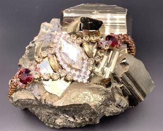 Czech rhinestone statement bracelet
