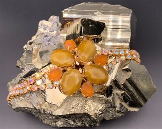 Czech rhinestone statement bracelet
