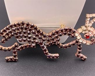 Czech rhinestone ant pin