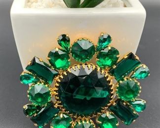 Czech rhinestone statement pin
