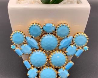 Czech rhinestone statement pin
