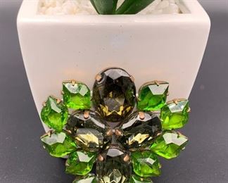 Czech rhinestone statement pin