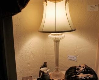 Vintage mid century Barovier & Toso murano glass table lamp