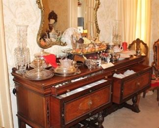 Amazing antique buffe, hutch in the basement