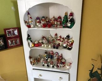 Lots of Christmas ornaments and decor