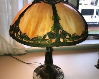Rainaud Slag Glass Lamp