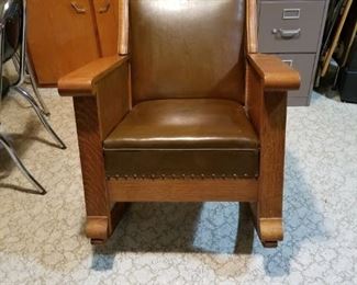 craftsman oak rocking chair