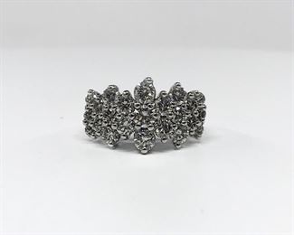 14k Diamond Cluster Ring