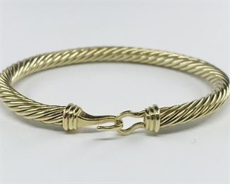 David Yurman 14k Yellow Gold Bangle Bracelet