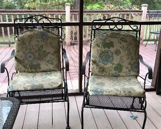 Set of two wrought iron chairs