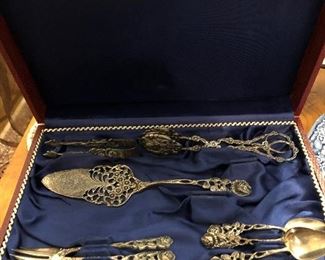 German silver plated dessert service
