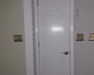 Solid wood paneled doors