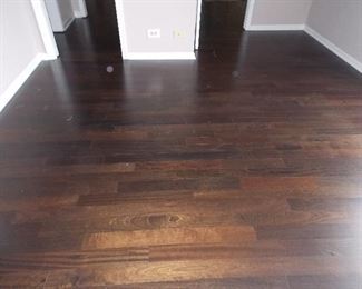 Reclaimed wide plank oak flooring