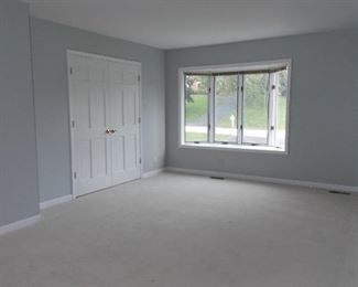 Carpeting double closet 6 panel doors Pella windows blinds