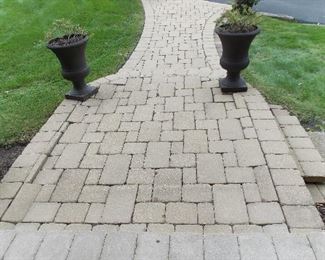 Brick paver sidewalk