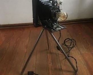 vintage Kodak camera lamp