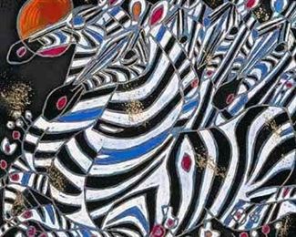 019SH- Jiang Tiefeng 'Imperial Zebra' Serigraph 190/300.jpg