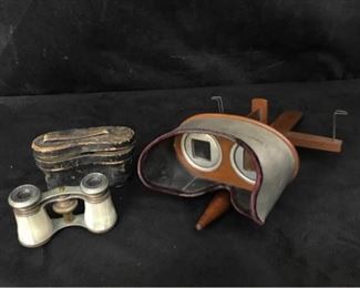 314g Stereograph and Opera Glasses