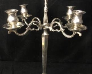 332gSilverplate Centerpiece Candlelabra