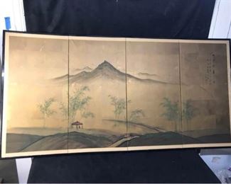 376gJapanese 4 Panel Screen Hangers