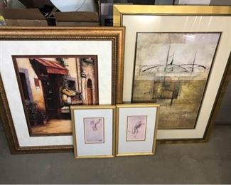 378g Variety of Framed Decorative Prints