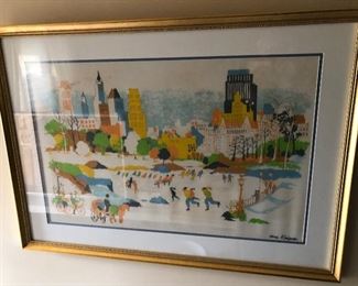 DONG KINGMAN SIGNED WATERCOLOR - CENTRAL PARK