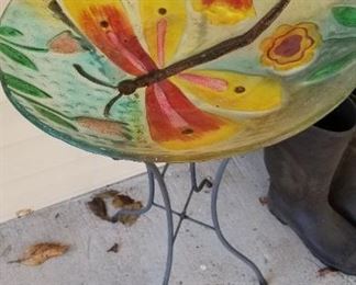 Decorative Glass Bird  Bath