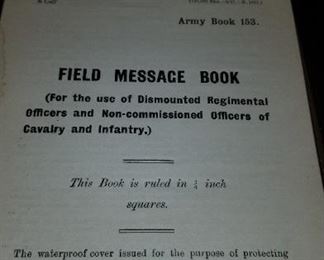 WWI Field Notebook 