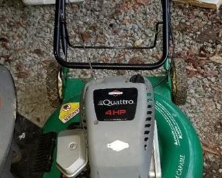 Weed Eater Gas Push Mower. Great for mulching leaves right now and a bonus of being ready for the spring grass season. 