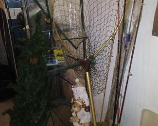fishing poles, tackle